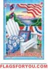 God Bless America House Flag