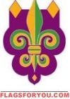 Applique - Mardi Gras Fdl Garden Flag