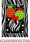 Zebra Christmas Garden Flag