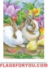 Chick and Bunnies House Flag