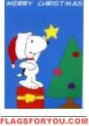 Christmas Star Snoopy Garden Flag