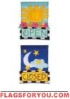Open/Closed Garden Flag-2 Pack