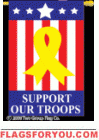 1 left - applique Support Our Troops 5 Star House Flag