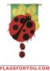 Ladybug Family House Flag