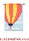 Applique Hot Air Balloon House Flag - 4 left
