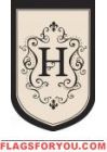 1 left - Monogram "H" Estate Flag