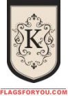 1 left - Monogram "K" Estate Flag