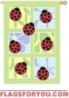 5 left - applique Patchwork Ladybugs Garden Flag