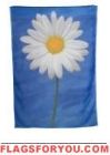 2 left - White Daisy on Blue Garden Flag