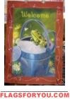Frog in Watering Can Flag