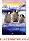 2 left - Playful Penguins House Flag