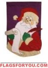 Santa with List House Flag