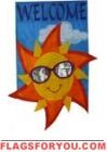 Welcome Sun House Flag