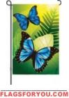 Blue Morpho Butterflies Garden Flag - 1 left