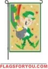 5 left - Leprechaun Garden Flag