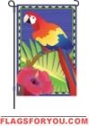 1 left - Tropical Parrot Garden Flag