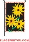 Black Eyed Susans with Ladybugs Garden Flag