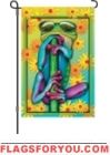 4 left - Cool Frog Garden Flag