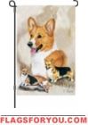 Welsh Corgis Garden Flag