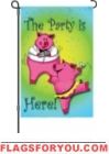 Party Pigs Garden Flag