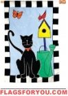 Garden Kitty-Kat House Flag