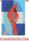applique Cardinal House Flag - 2 left