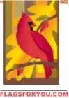 last one - Golden Fall Cardinal House Flag