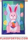 3 left - applique Easter Bunny Garden Flag