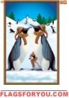 Frolic In Snow House Flag