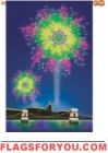 1 left - Fireworks Fantasy House Flag