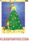 3 left - Twinkling Lights House Flag