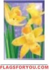 Dewdrop Daffodils House Flag
