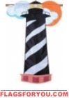 3 left -  applique Hatteras Lighthouse House Flag