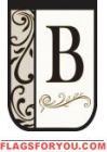 1 left - Monogram Appliqu� House Flag - B
