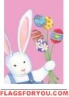 1 left - Easter Egg Flowers House Flag