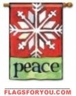4 left - Peace Snowflake Garden Flag