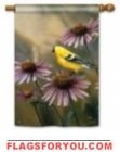 Coneflower & Goldfinch Garden Flag