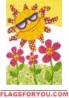 Sun and Flower House Flag