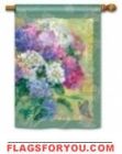 Hydrangea Blossoms House Flag