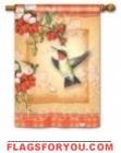 Hummingbird Plaid Garden Flag