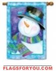 Jolly Snowman House Flag