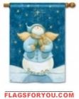 Snow Angel Garden Flag