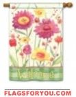 Wildflower Plaid House Flag