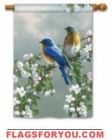 Bluebirds & Blossoms Garden Flag