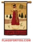 3 left - Winter Postcard House Flag
