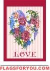 Love Wreath House Flag