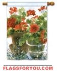 Red Geraniums House Flag - 1 left