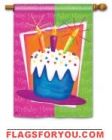 1 left - Birthday Cake Garden Flag