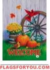 Cardinal/Wagon Wheel Garden Flag
