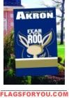 Akron Zips Applique Banner Flag 44" x 28"